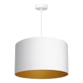 Luster na sajli ARDEN 1xE27/60W/230V prečnik 40 cm bela/zlatna