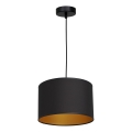 Luster na sajli ARDEN 1xE27/60W/230V Ø 25 cm crna/zlatna