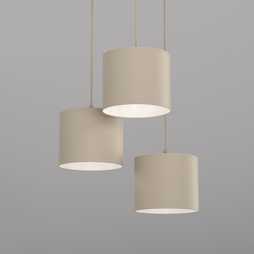 Luster na sajli ARDEN 3xE27/15W/230V prečnik 30 cm bež