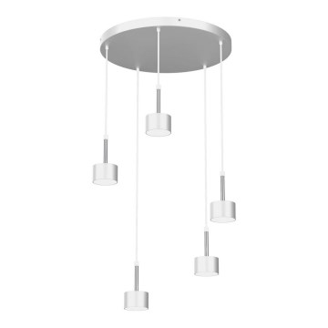 Luster na sajli ARENA 5xGX53/11W/230V bela/sjajni hrom