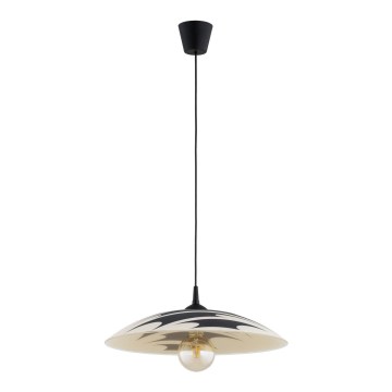 Luster na sajli ARMI 1xE27/15W/230V crna/bež