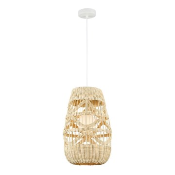 Luster na sajli ARONA 1xG9/9W/230V, prečnik 25 cm, ratan/bež