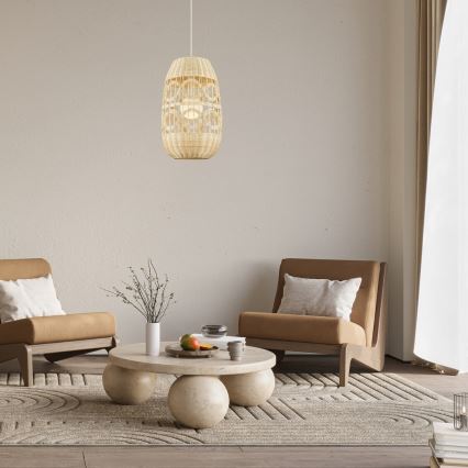 Luster na sajli ARONA 1xG9/9W/230V Ø 40 cm ratan/bež