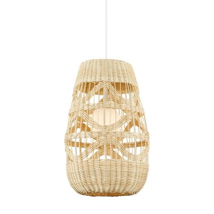 Luster na sajli ARONA 1xG9/9W/230V, prečnik 25 cm, ratan/bež
