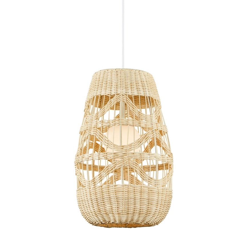 Luster na sajli ARONA 1xG9/9W/230V, prečnik 25 cm, ratan/bež
