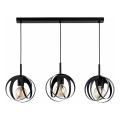 Luster na sajli ASANI 3xE27/15W/230V crna