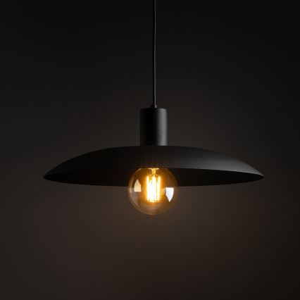 Luster na sajli ASTRA 1xE27/15W/230V prečnik 41 cm crna