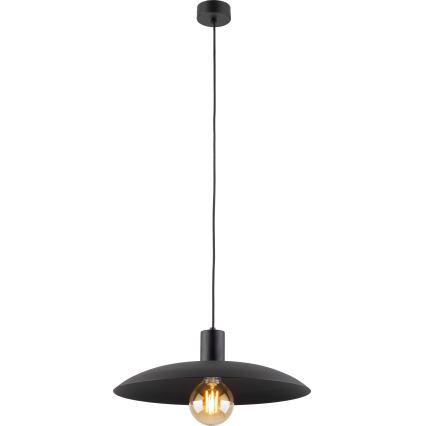 Luster na sajli ASTRA 1xE27/15W/230V prečnik 41 cm crna