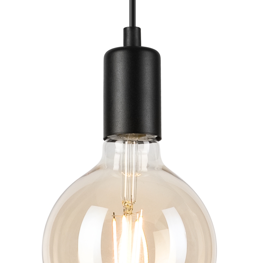 Luster na sajli ASTRID 1xE27/60W/230V mat crne boje