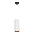Luster na sajli AVALO 1xE27/60W/230V bela/bakrena