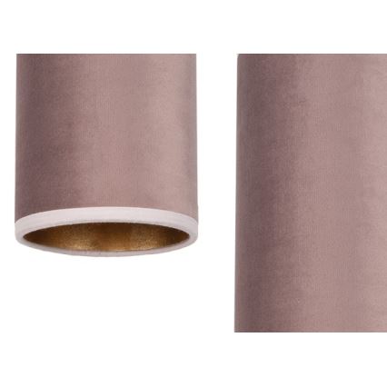 Luster na sajli AVALO 2xE27/60W/230V prečnik 20 cm ružičasta/bakrena
