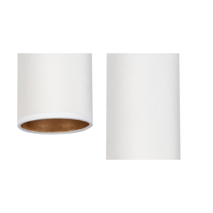 Luster na sajli AVALO 2xE27/60W/230V Ø 20 cm bela/bakrena