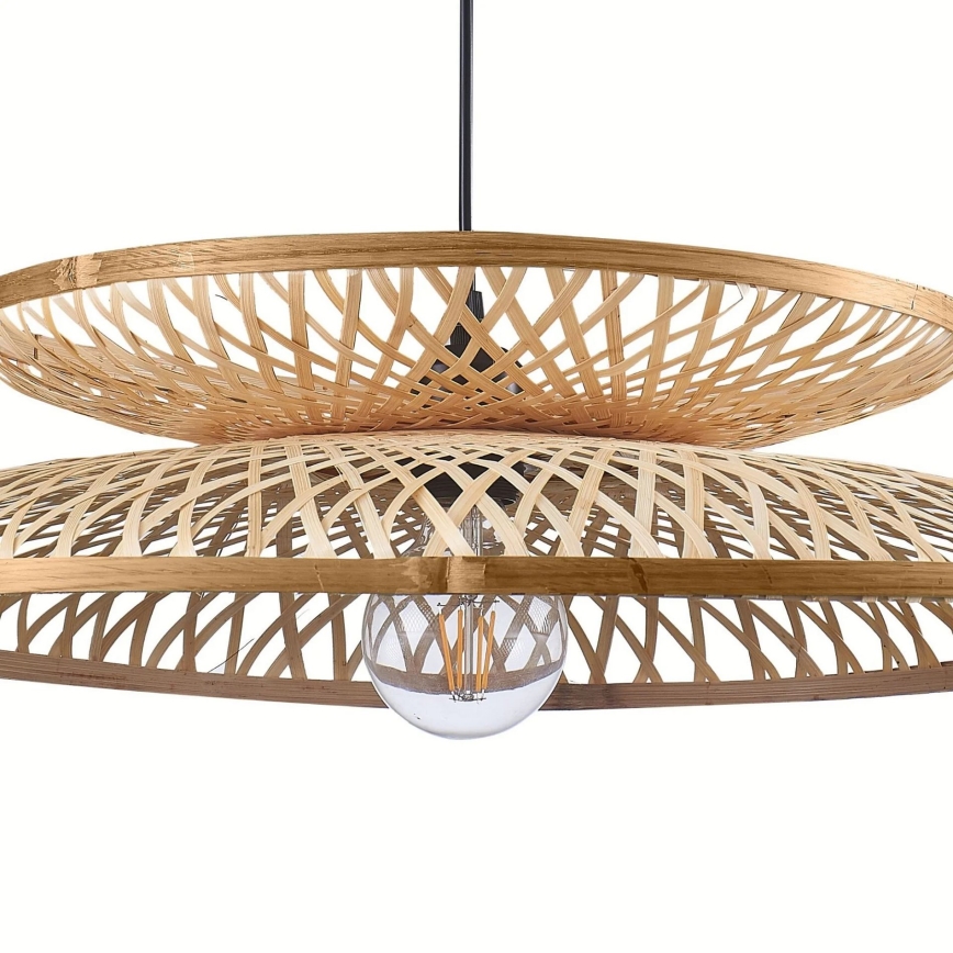 Luster na sajli BALI 1xE27/20W/230V prečnik 60 cm bambus