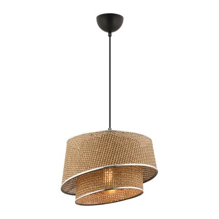 Luster na sajli BARETTE 1xE27/60W/230V braon/sjajni hrom