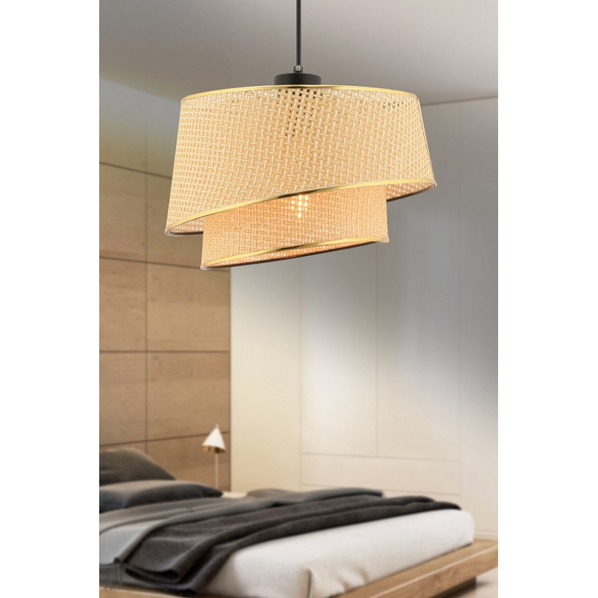Luster na sajli BARETTE 1xE27/60W/230V braon/zlatna