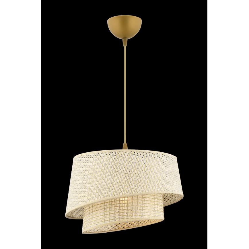 Luster na sajli BARETTE 1xE27/60W/230V krem boje