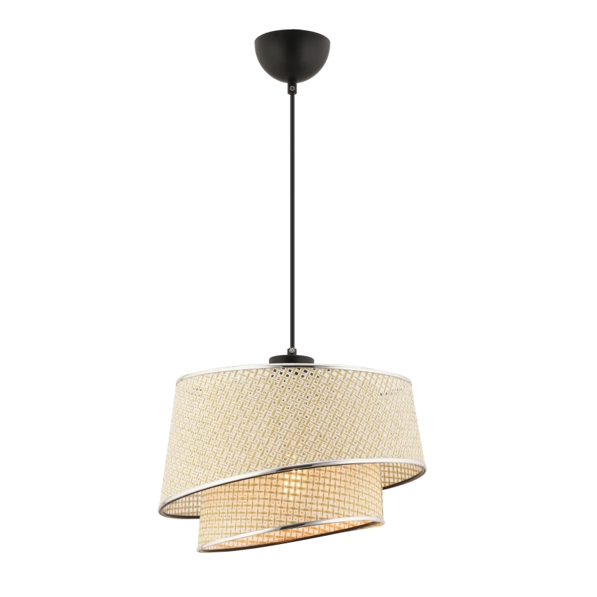 Luster na sajli BARETTE 1xE27/60W/230V krem/sjajni hrom