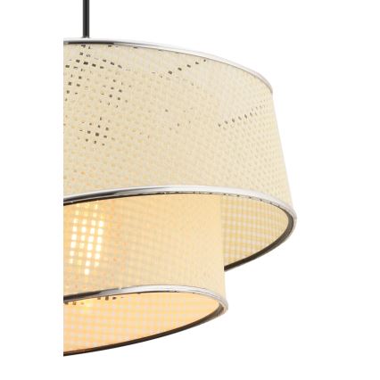 Luster na sajli BARETTE 1xE27/60W/230V krem/sjajni hrom
