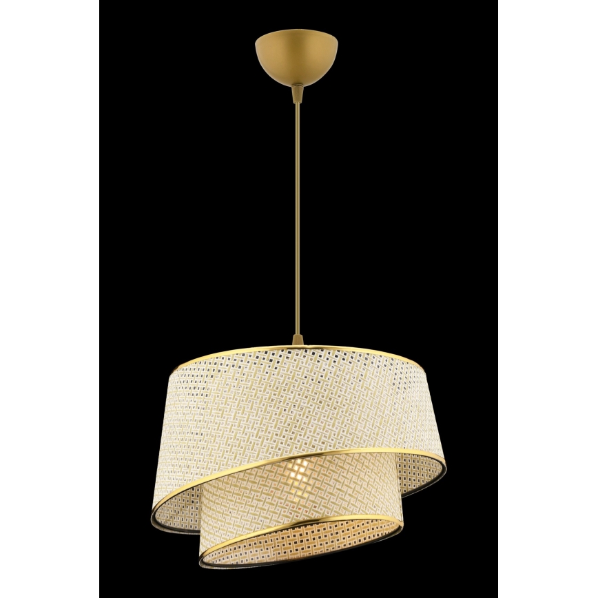 Luster na sajli BARETTE 1xE27/60W/230V krem/zlatna