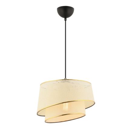 Luster na sajli BARETTE 1xE27/60W/230V krem/zlatna