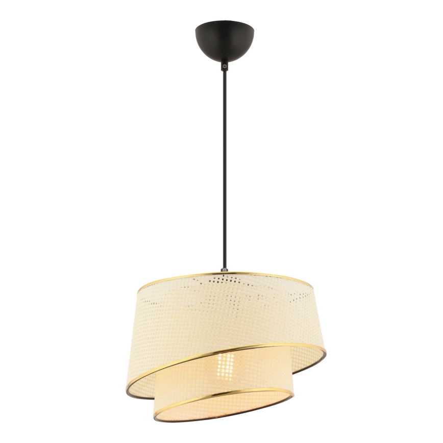 Luster na sajli BARETTE 1xE27/60W/230V krem/zlatna