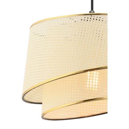 Luster na sajli BARETTE 1xE27/60W/230V krem/zlatna