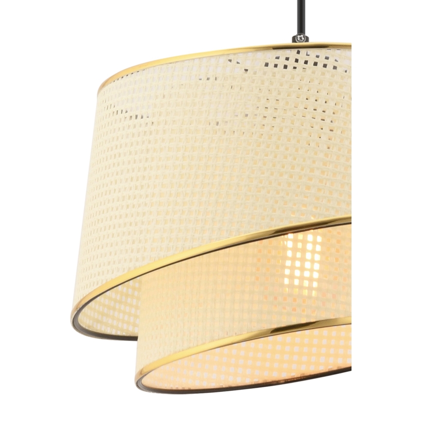 Luster na sajli BARETTE 1xE27/60W/230V krem/zlatna