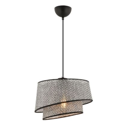 Luster na sajli BARETTE 1xE27/60W/230V siva/crna