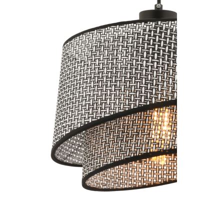 Luster na sajli BARETTE 1xE27/60W/230V siva/crna