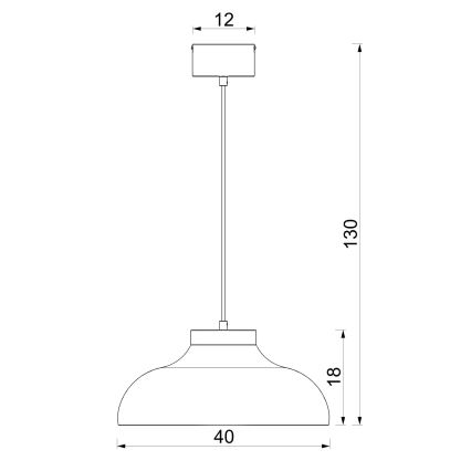Luster na sajli BASCA 1xE27/15W/230V krem/bordo
