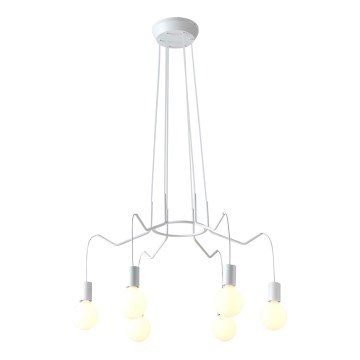 Luster na sajli BASSO 6xE27/40W/230V beli