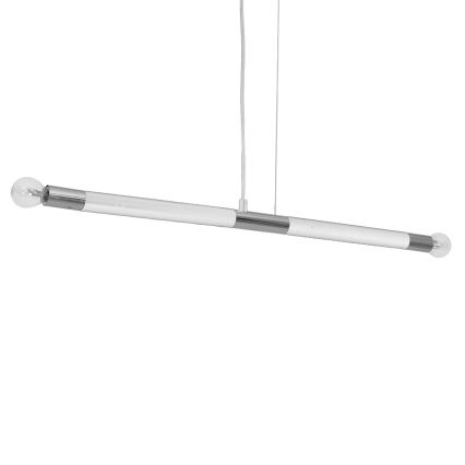Luster na sajli BASTONE WHITE 2xE14/40W/230V bela/sjajni hrom