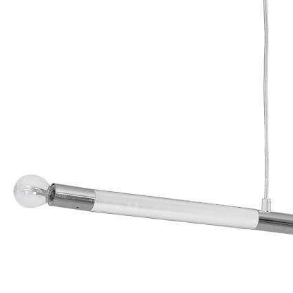 Luster na sajli BASTONE WHITE 2xE14/40W/230V bela/sjajni hrom