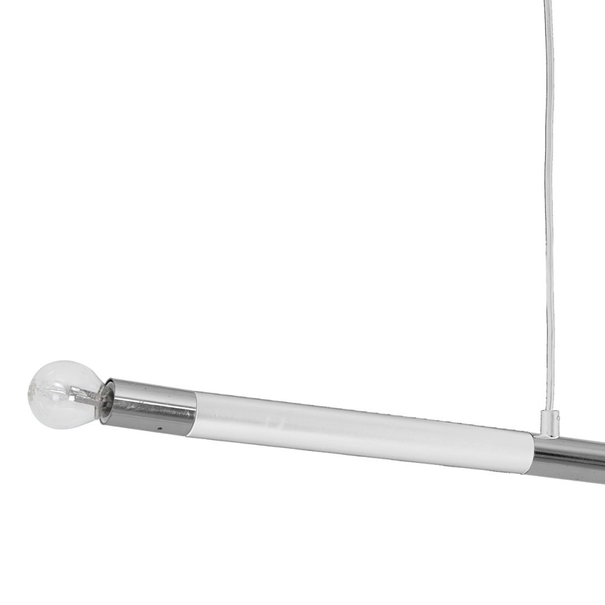 Luster na sajli BASTONE WHITE 2xE14/40W/230V bela/sjajni hrom