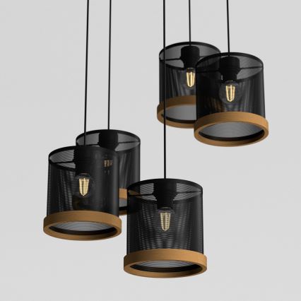 Luster na sajli BERIL 5xE27/60W/230V buk
