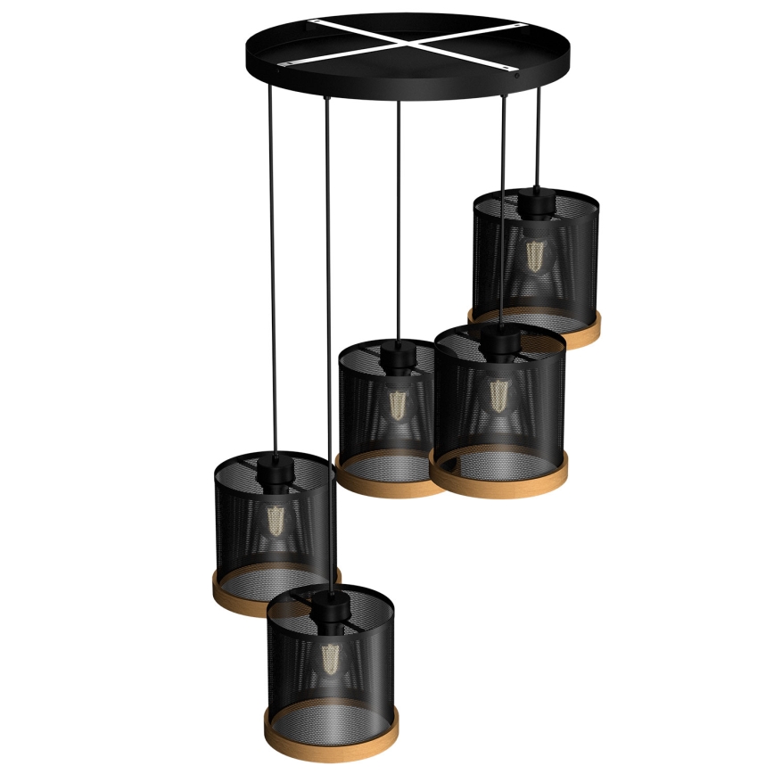 Luster na sajli BERIL 5xE27/60W/230V buk