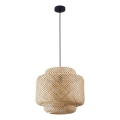 Luster na sajli BERTA 1xE27/20W/230V, prečnik 40 cm, bambus