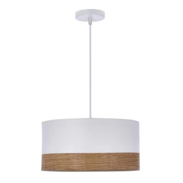 Luster na sajli BIANCO 1xE27/40W/230V bela/braon