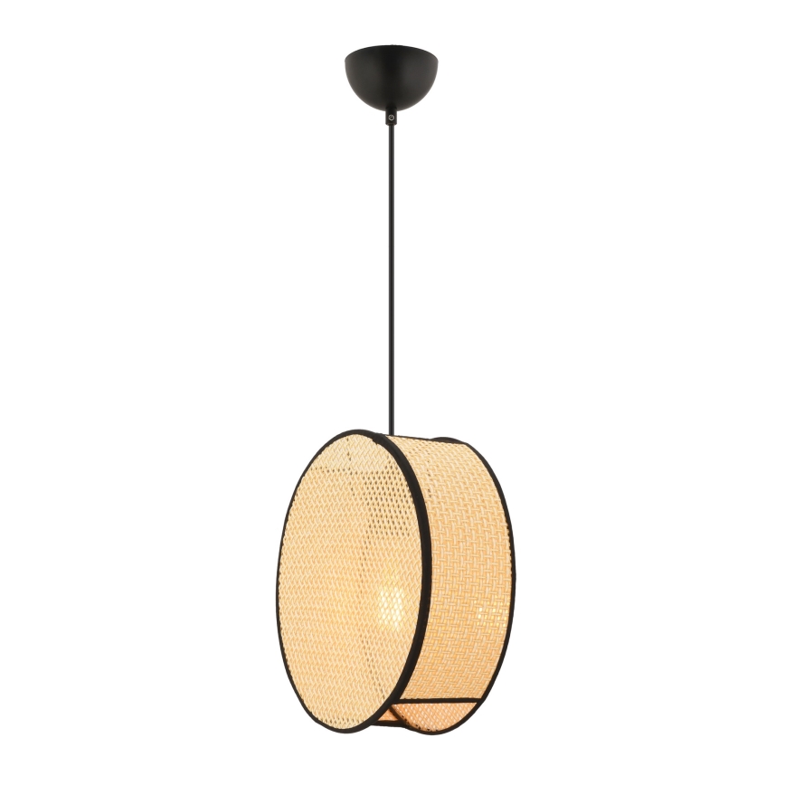 Luster na sajli BIG DRUM 1xE27/60W/230V bež/crna