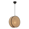 Luster na sajli BIG DRUM 1xE27/60W/230V braon/crna