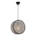 Luster na sajli BIG DRUM 1xE27/60W/230V siva/crna