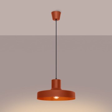 Luster na sajli BILO 1xE27/15W/230V, prečnik 35 cm, narandžast