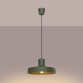 Luster na sajli BILO 1xE27/15W/230V, prečnik 35 cm, zelene boje