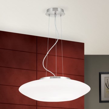 Luster na sajli BLANC 2xE27/60W/230V Ø 49 cm mat hrom