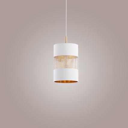 Luster na sajli BOGART 1xE27/15W/230V bela/zlatna