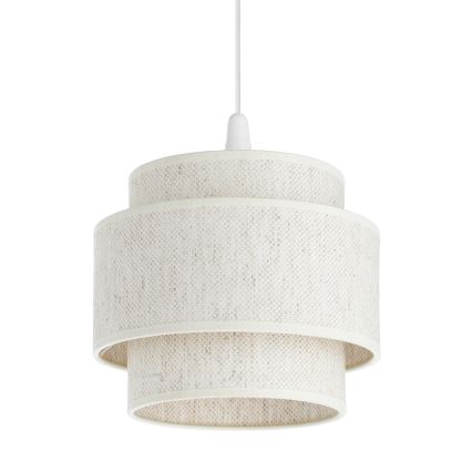 Luster na sajli BOHO 1xE27/60W/230V prečnik 20 cm bela