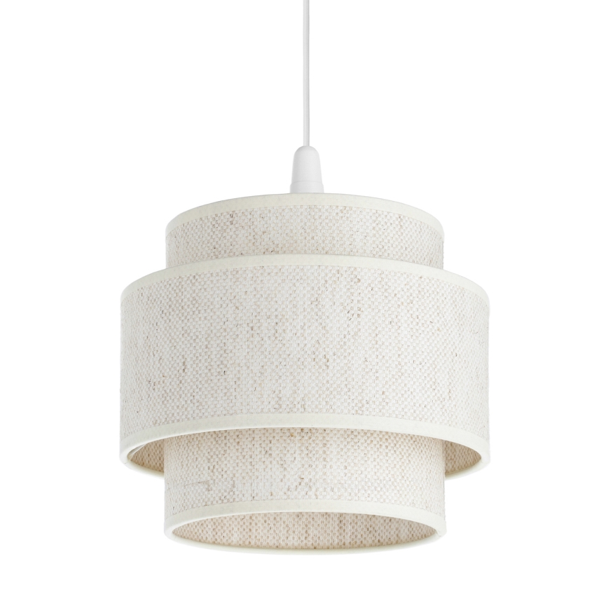 Luster na sajli BOHO 1xE27/60W/230V prečnik 20 cm bela