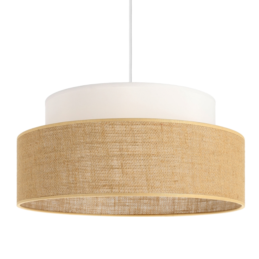 Luster na sajli BOHO 1xE27/60W/230V prečnik 40 cm beli/bež