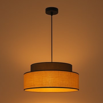 Luster na sajli BOHO 1xE27/60W/230V prečnik 40 cm braon/bež