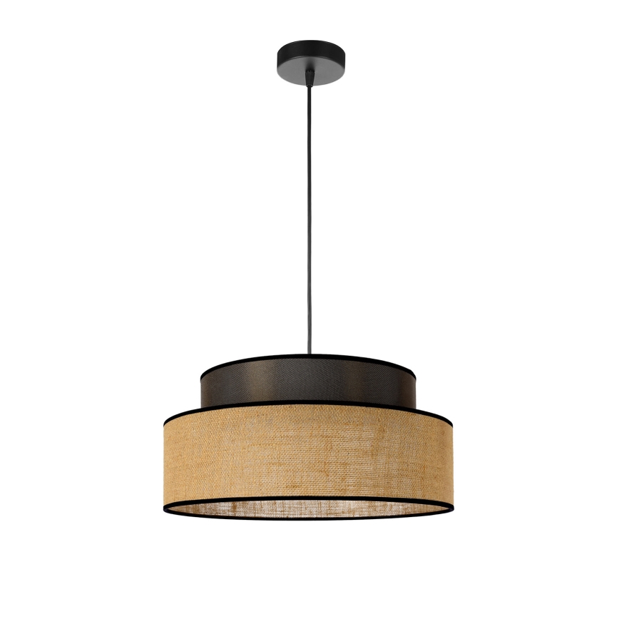 Luster na sajli BOHO 1xE27/60W/230V prečnik 40 cm braon/bež